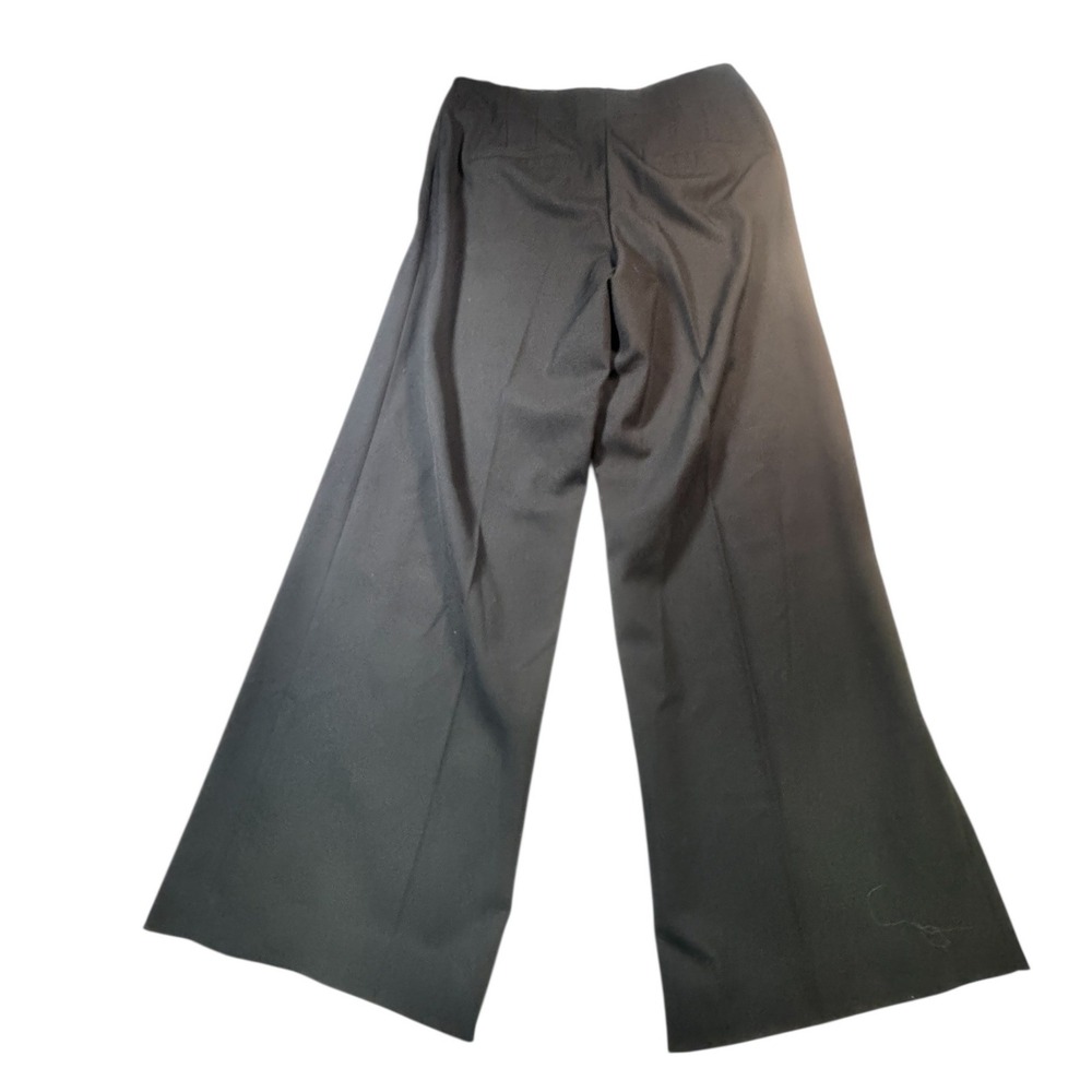 Chicos Black Wide‎ Leg Pants High Rise wide leg Dress Trousers Size 1 work basic - Picture 2 of 6